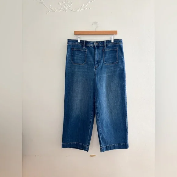 Talbots High Rise Wide Leg Crop Jeans - Picture 5 of 7